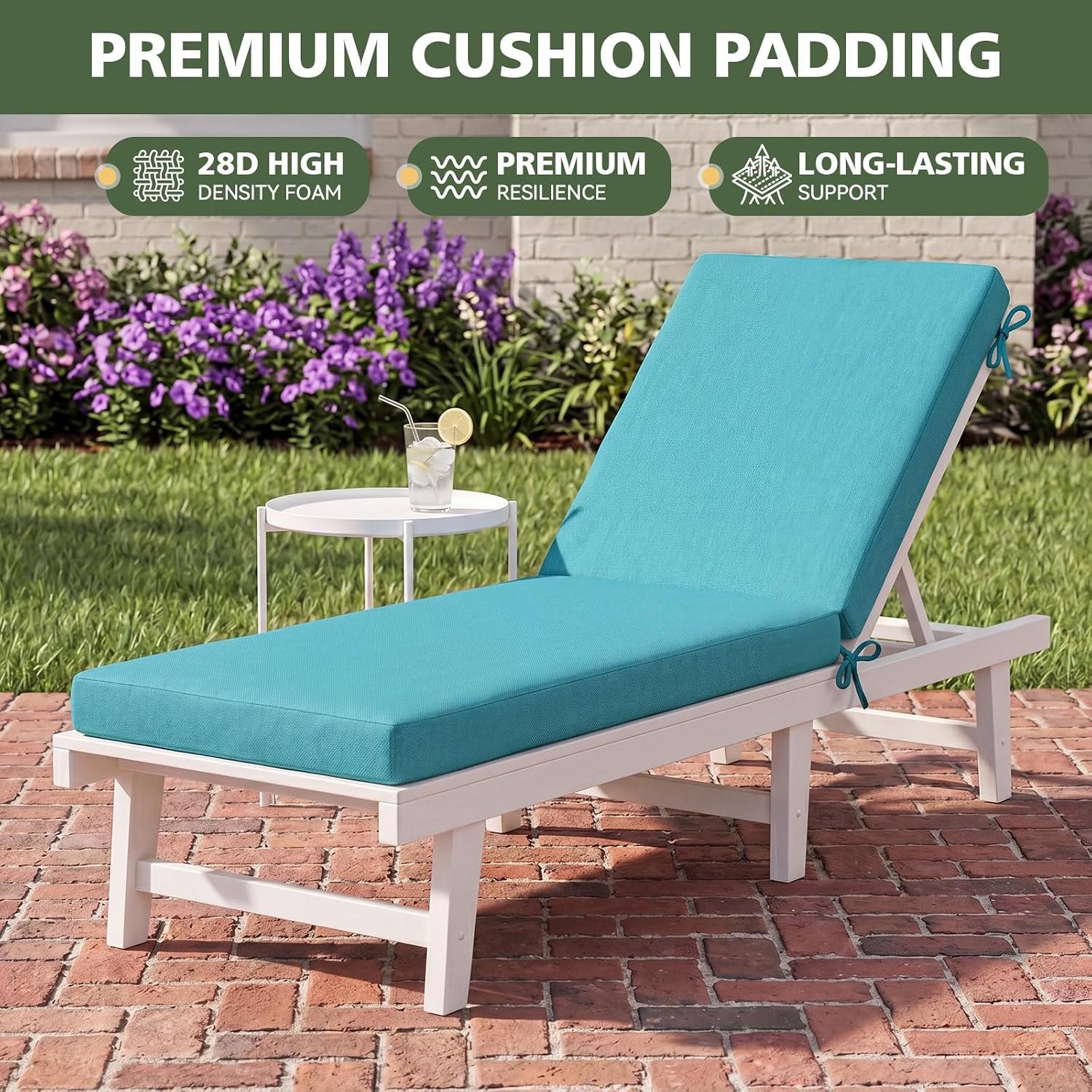 Detalle 2 de Aoxun Chaise Lounge Cushion 72 x 21 x 3.5 Inches