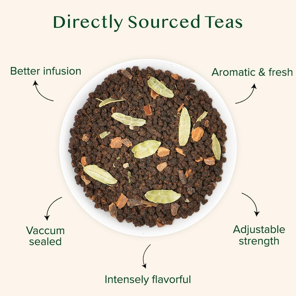Thumbnail 2 de VAHDAM Tè Chai Originale Indiano (100 g) – Tè Nero speziato con cannella, cardamomo, chiodi di garofano e pepe nero