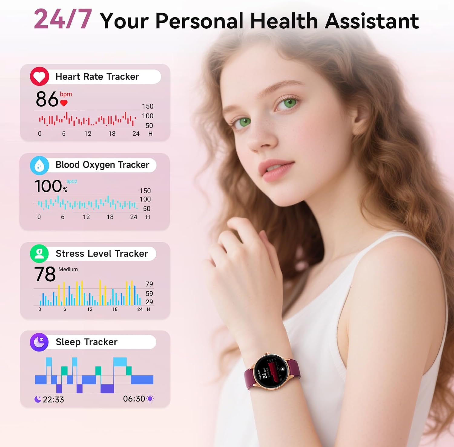 Thumbnail 3 de Amoled Ultra-Clear Smart Watch for Women