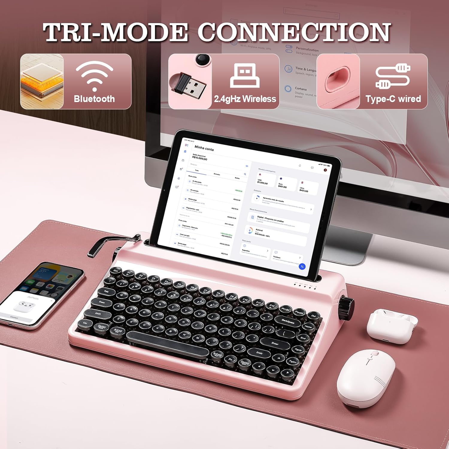 Thumbnail 2 de YUNZII QL75 Retro Mechanical Keyboard RGB