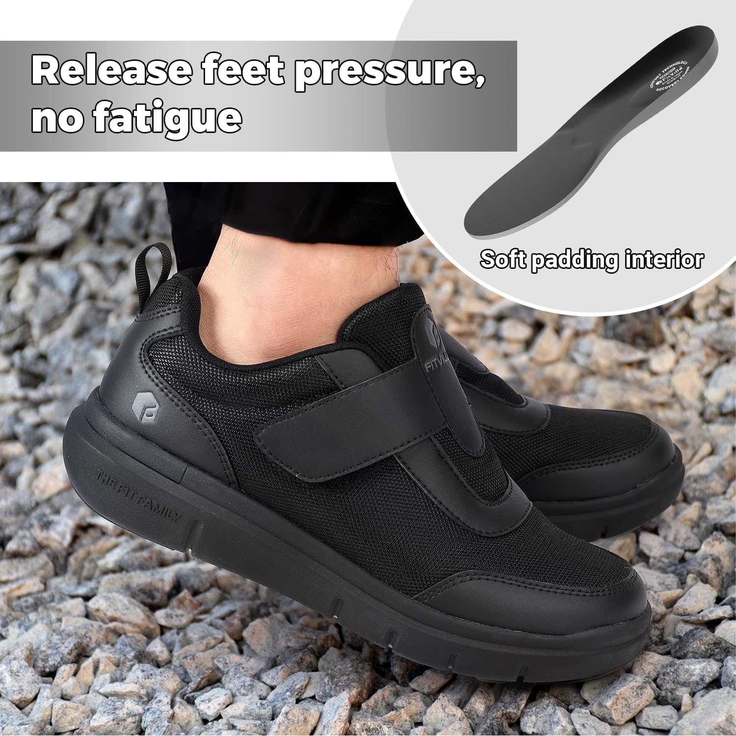 Thumbnail 6 de FitVille EasyTop StrapEase V4 Diabetic Shoes