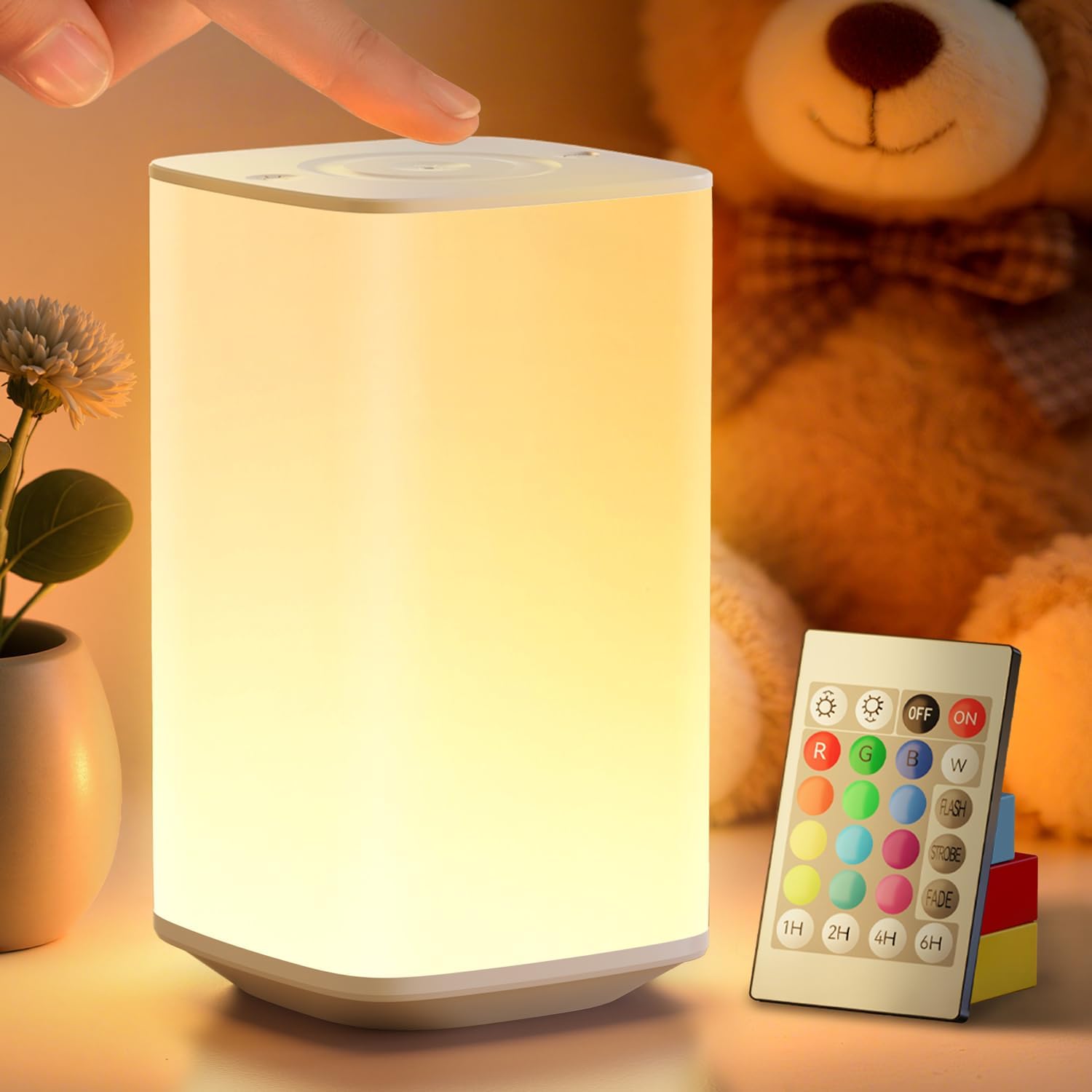 Detalle de Auxmir Nachttischlampe mit 4000 mAh