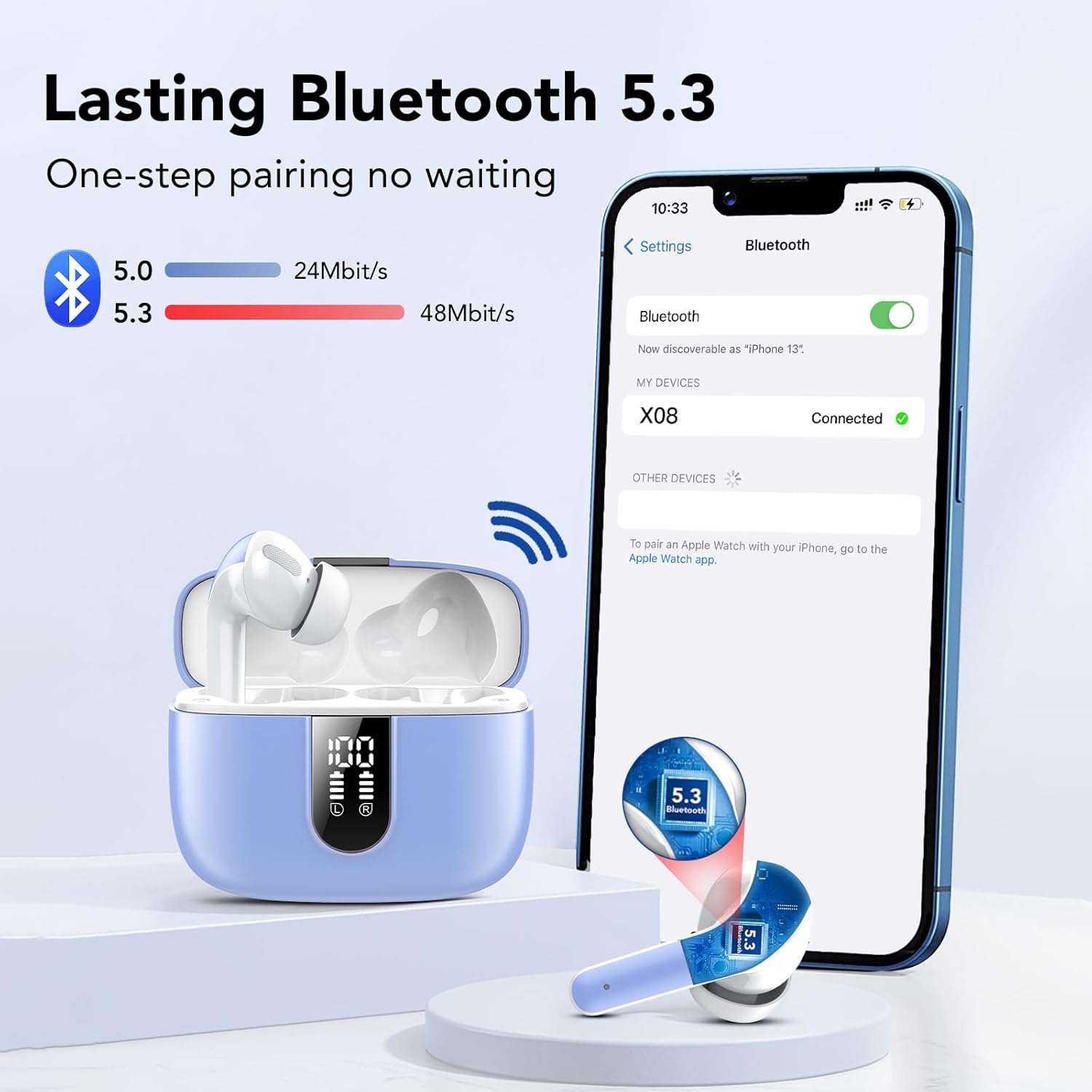 Thumbnail 4 de IKT 50Hrs Wireless Earbuds with Bluetooth 5.3