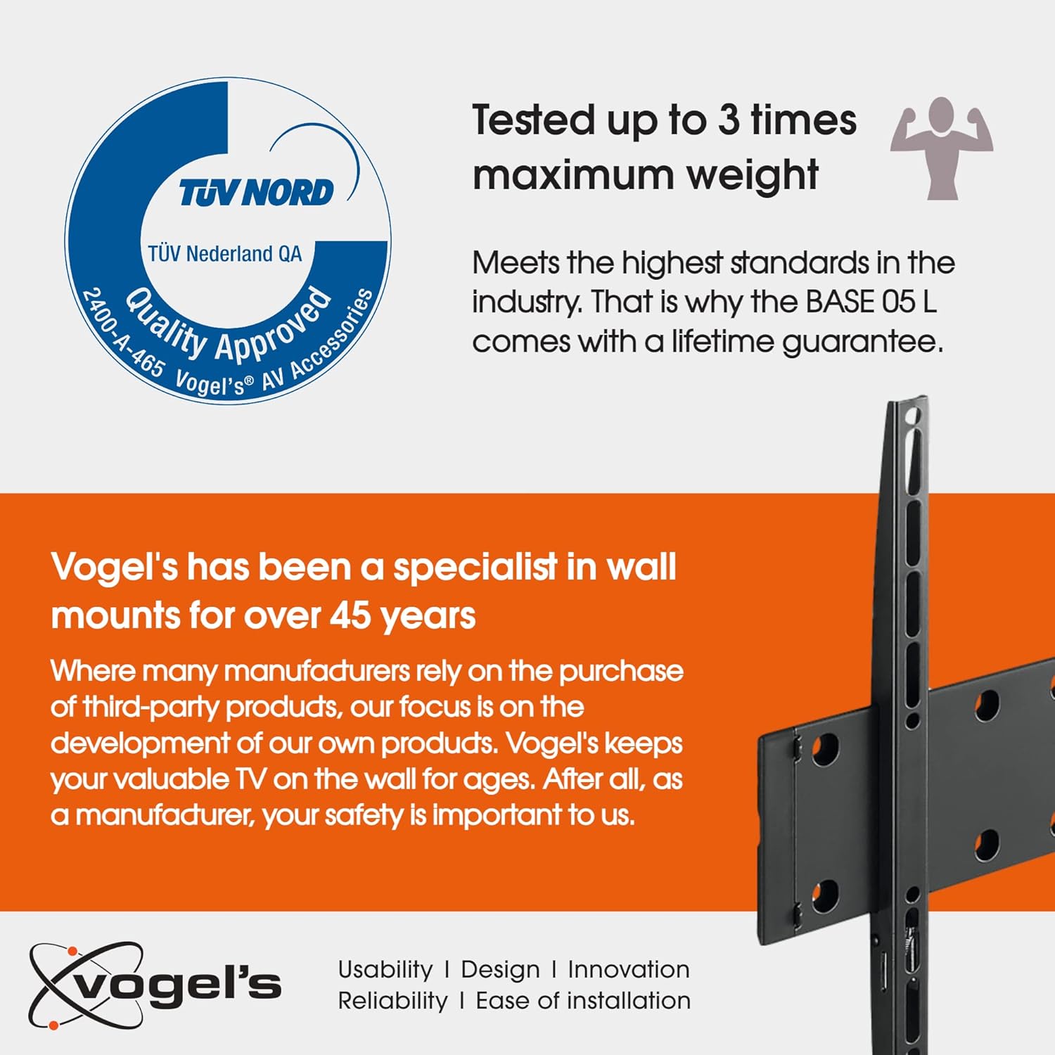 Thumbnail 4 de Vogel's BASE 05 L 🖥️ Soporte de pared para TV hasta 80"