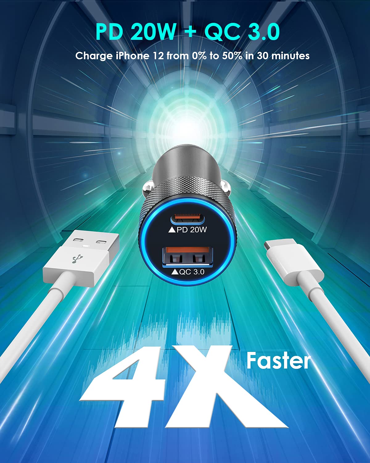 Thumbnail 1 de iPhone Car Charger 38W Dual Port 🚗