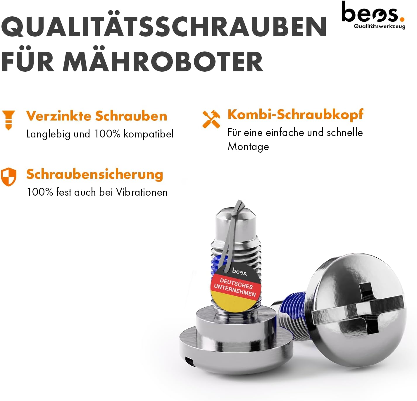 Detalle de BEOS 30x Premium Titan Ersatzmesser & Schrauben – kompatibel mit Dreame-Mährobotern