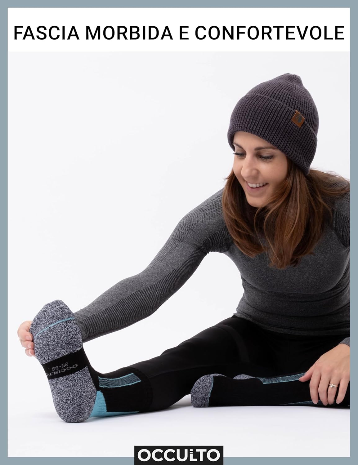 Detalle 2 de Occulto Gerlinde – 2 paia di calze trekking da donna con suola imbottita