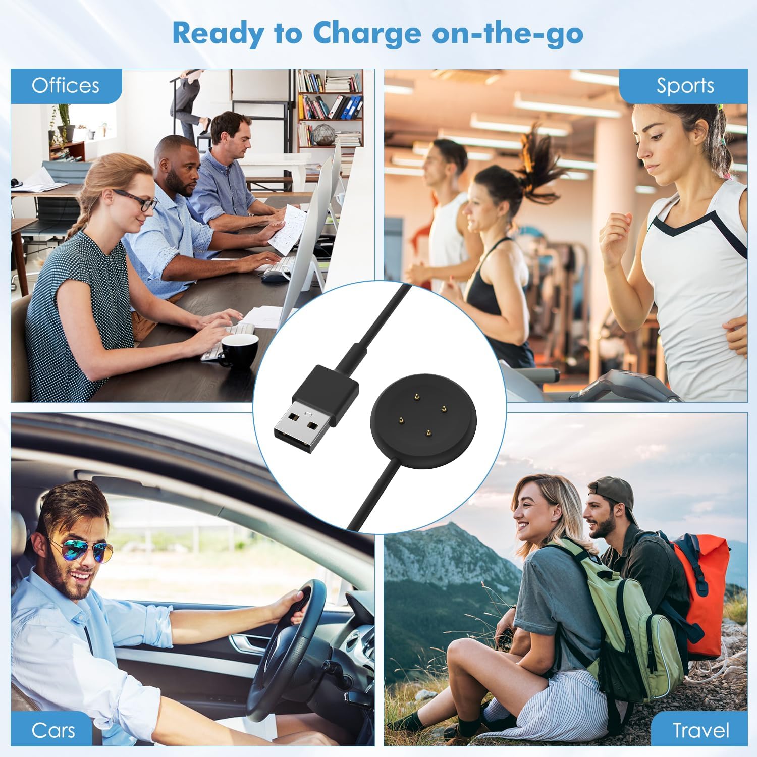 Thumbnail 6 de MoKo 2Pack Magnetic Charger for Pixel Watch 1m cable