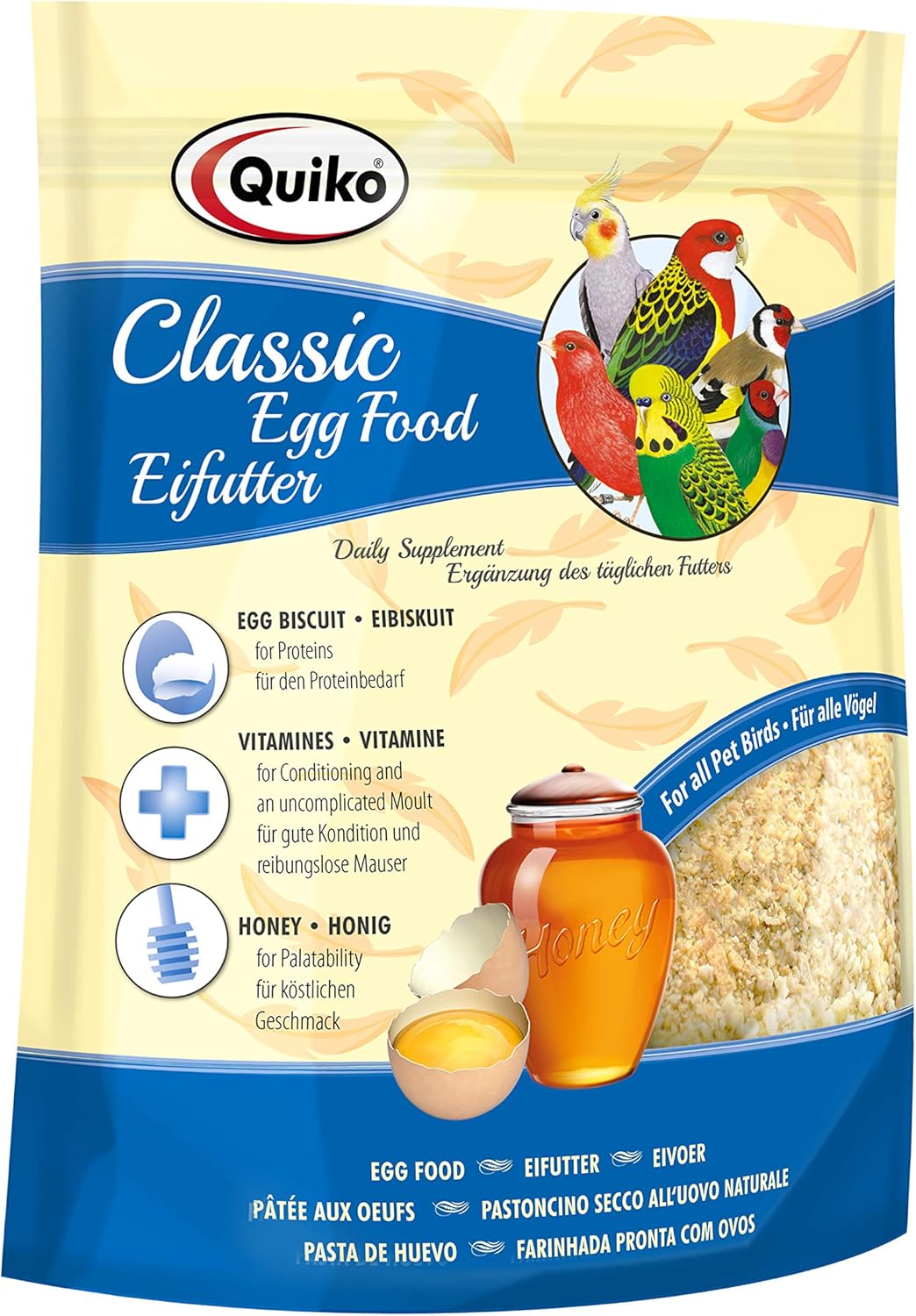 Detalle de Quiko Classic Eifutter 5Kg – Kraft- und Aufzuchtfutter für alle Ziervogelarten