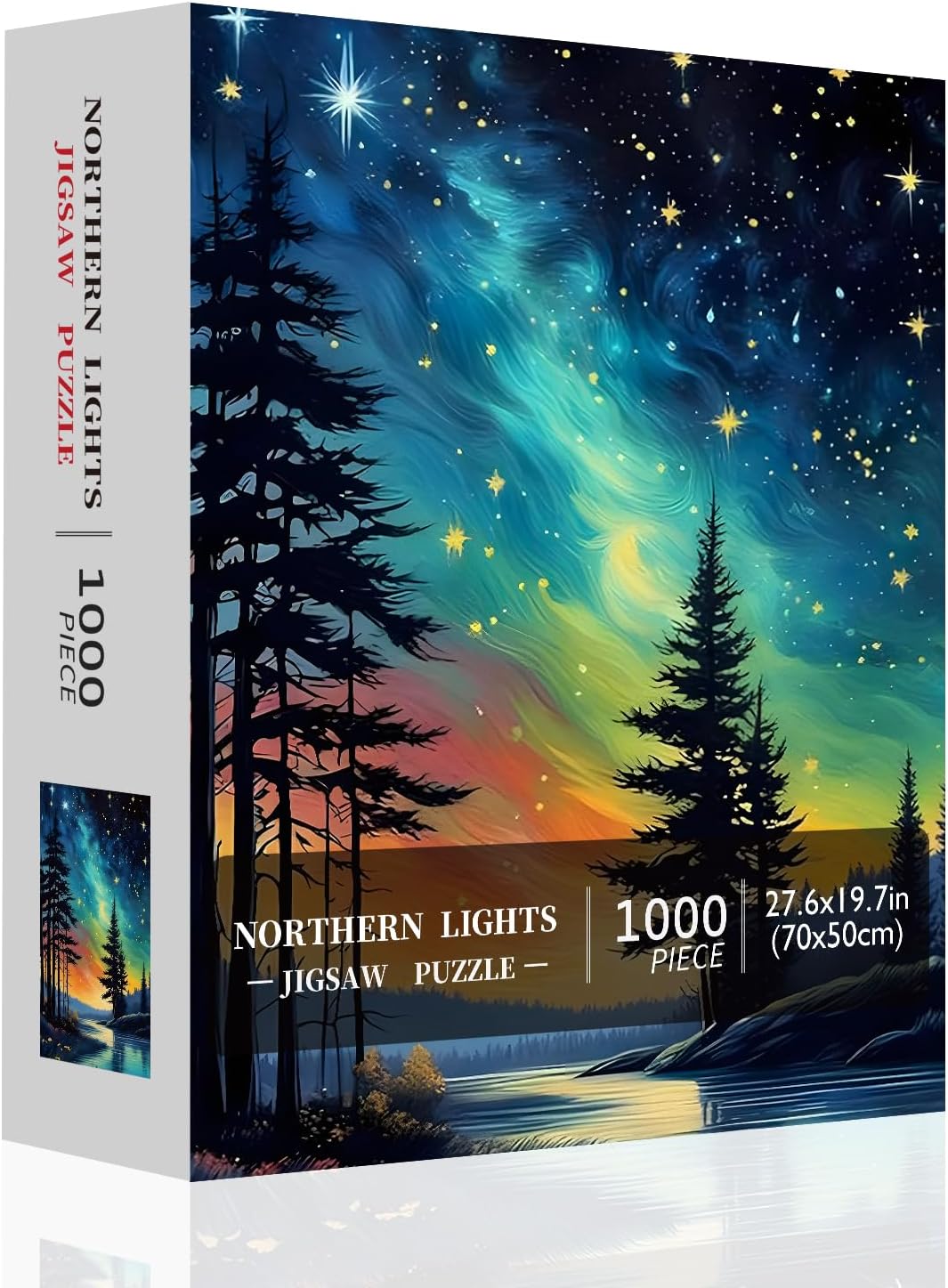Detalle 2 de Nordlicht Jigsaw Puzzle 1000 Teile 70 x 50 cm