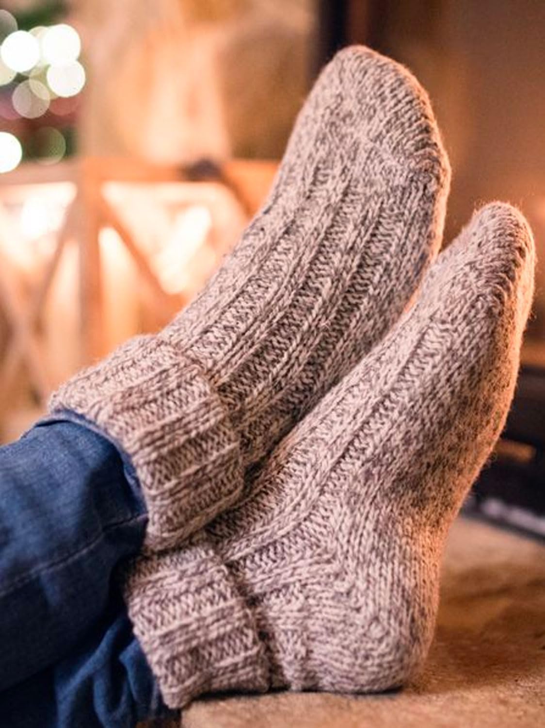 Thumbnail 4 de THE COZY SHEEP Chaussettes en laine norvégienne (mouton) pour homme et femme