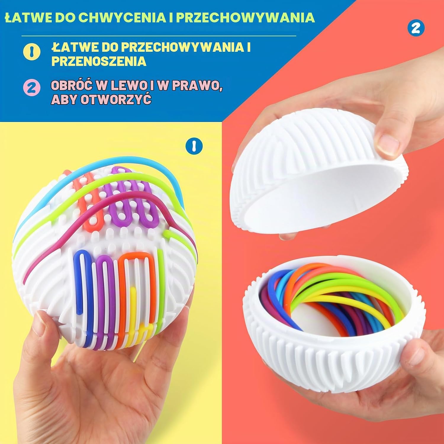 Detalle 1 de InemzTal TOY22 – silikonowa zabawka sensoryczna z 16 drążkami do liczenia