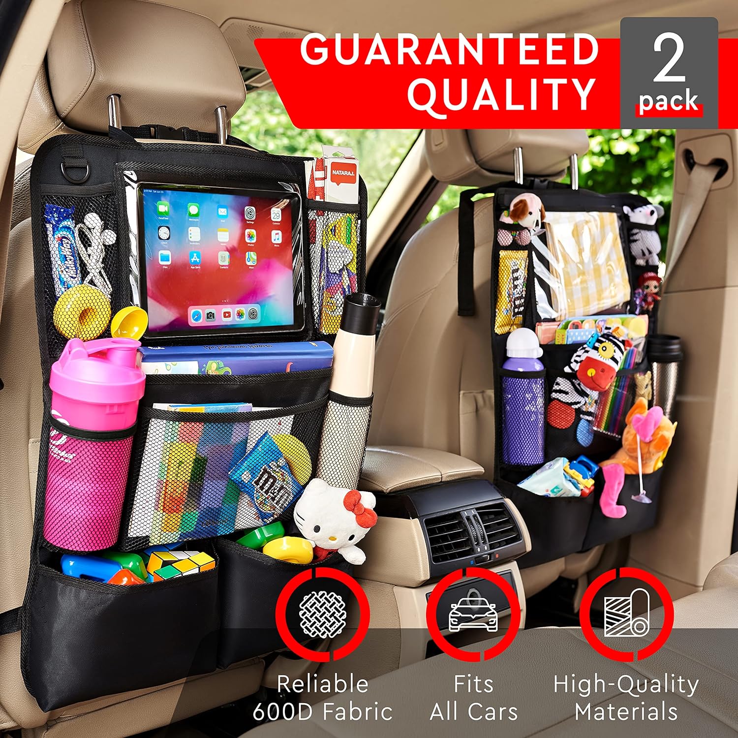 Detalle 2 de Helteko Backseat Car Organizer 2 Pack