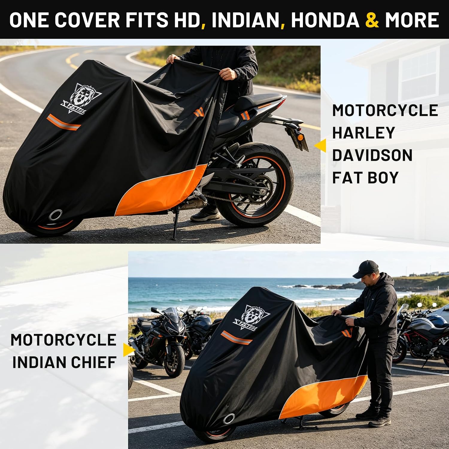 Thumbnail 4 de XYZCTEM Motorcycle Cover 116-Inch Fit