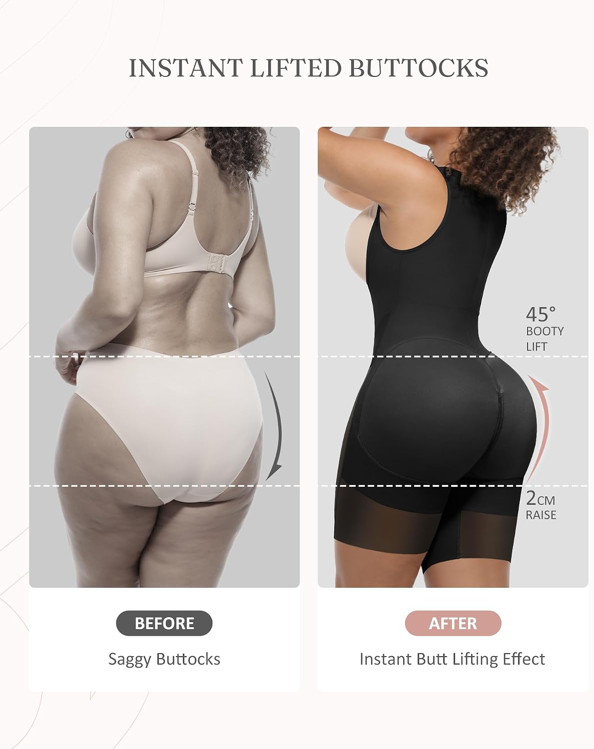 Detalle de FeelinGirl Feelvibe Shapewear Bodysuit with Tummy Control and Crotch Zipper