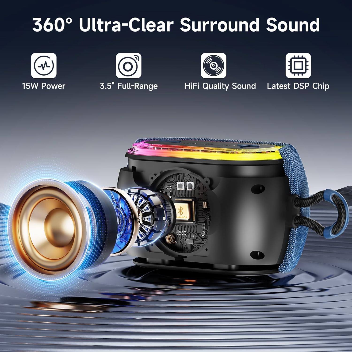 Thumbnail 1 de Tisco Portable Bluetooth Speaker 360° Sound