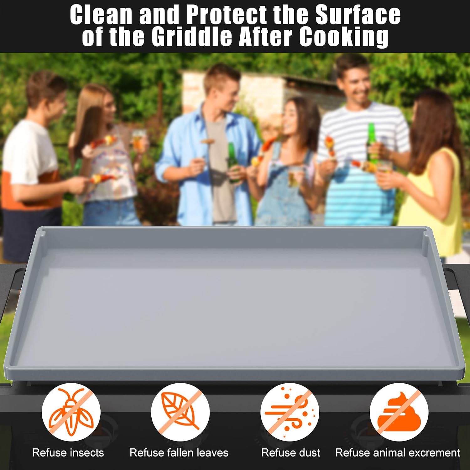Thumbnail 1 de BESSIO KLDG 36-Inch Silicone Griddle Mat Cover for Blackstone, Gray