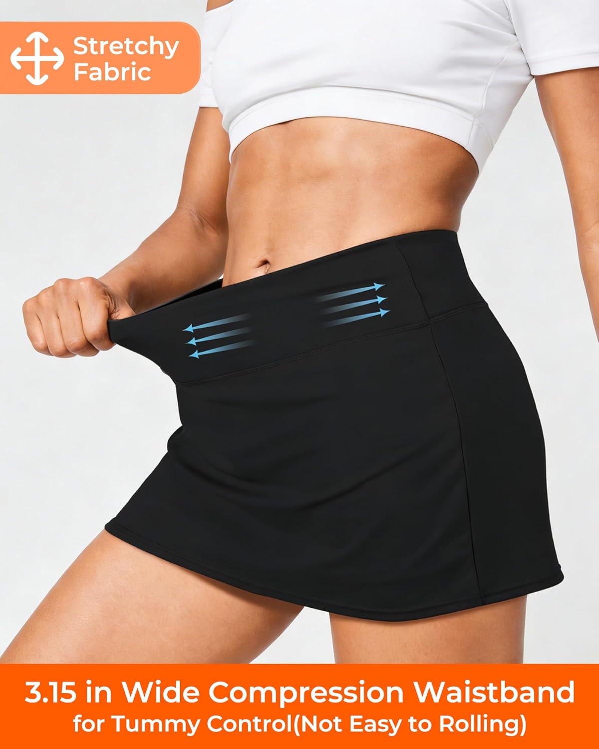 Thumbnail 4 de Shdykj Tennis Skirt with Built-in Shorts – High-Waisted, Stretchy Athletic Skort
