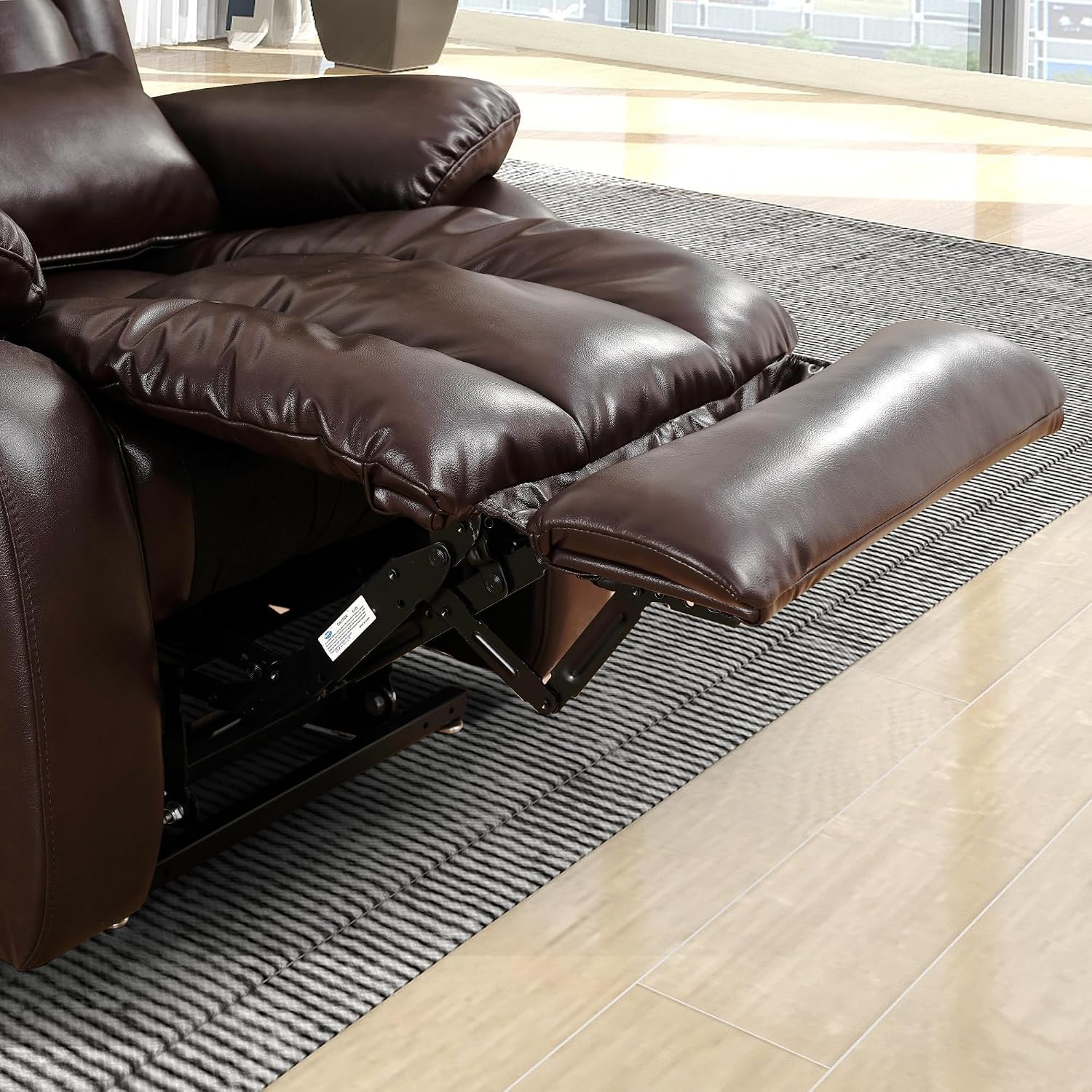 Detalle de EDILLY RVL003 Power Lift Recliner, X-Large Genuine Leather, Heated Massage