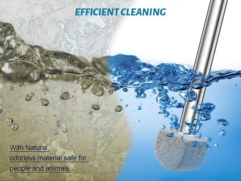 Detalle 2 de YINGMORE Pumice Stone Toilet Bowl Cleaner with Long Handle and 8 Refills
