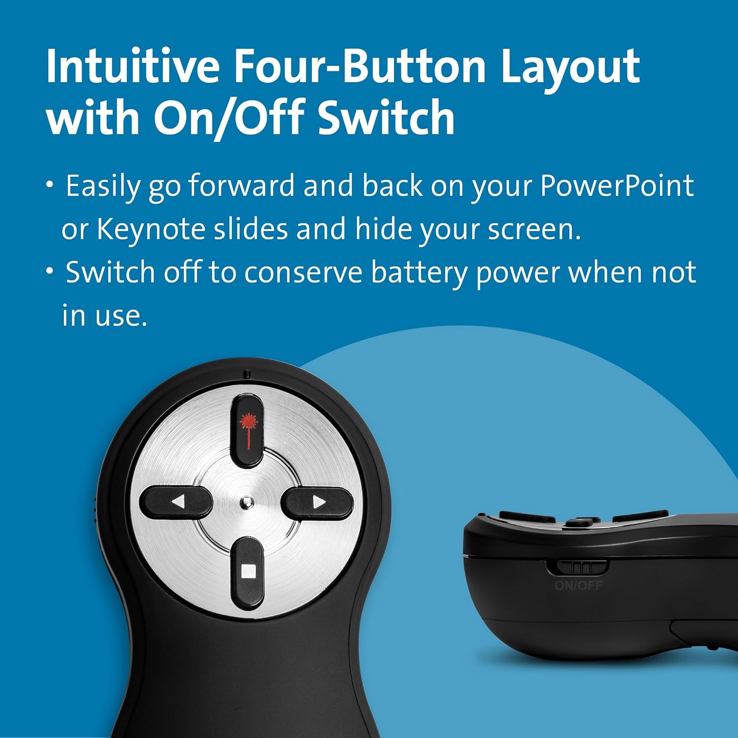 Detalle de Kensington 2.4GHz Wireless USB PowerPoint Presentation Clicker With Laser