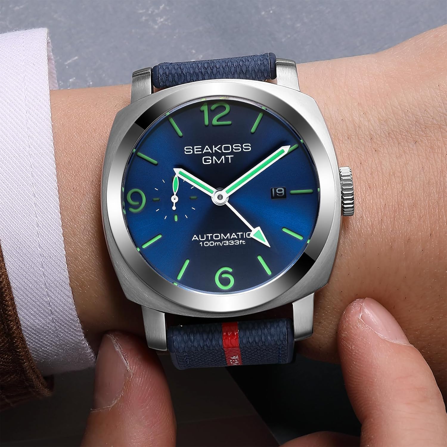 Thumbnail 4 de SEAKOSS GMT S8441, orologio automatico da uomo 45 mm con doppio fuso orario e vetro zaffiro