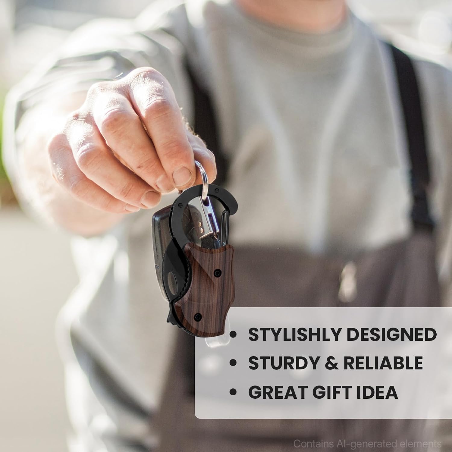 Thumbnail 6 de FUNBRO Small Pocket Knife, 1.34-Inch Stainless Steel Blade, Wood-Grain Finish