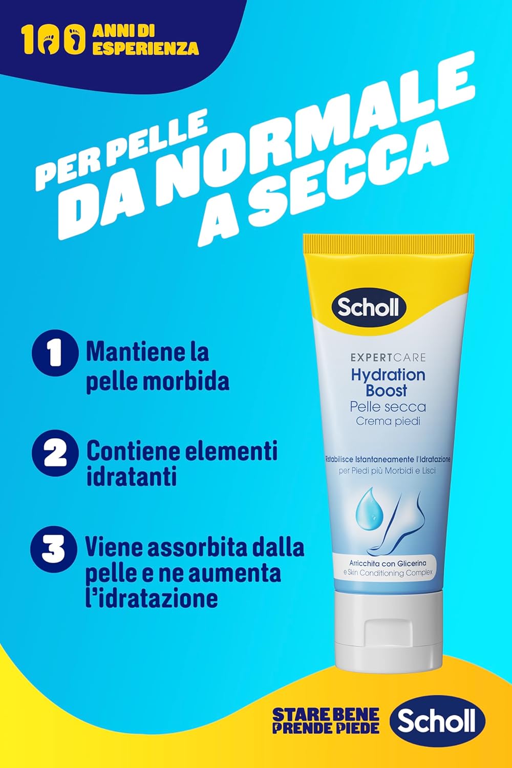 Detalle 2 de Scholl Hydration Boost crema piedi 75 ml 🦶