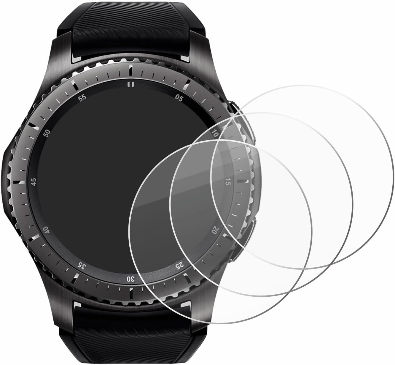 Detalle de Savvies Pellicola in Vetro Temperato per Samsung Gear S3 Frontier / S3 Classic (3 Pezzi) – Protezione, Trasparenza e Facilità di Installazione
