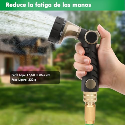 Thumbnail 6 de RESTMO Pistola de Riego de Metal 🌿 Alta Presión, 10 Modos Ajustables