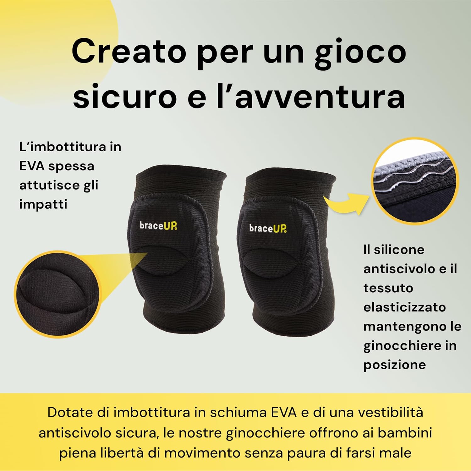 Detalle 2 de BraceUP ginocchiere pallavolo bambini S 130-150 cm