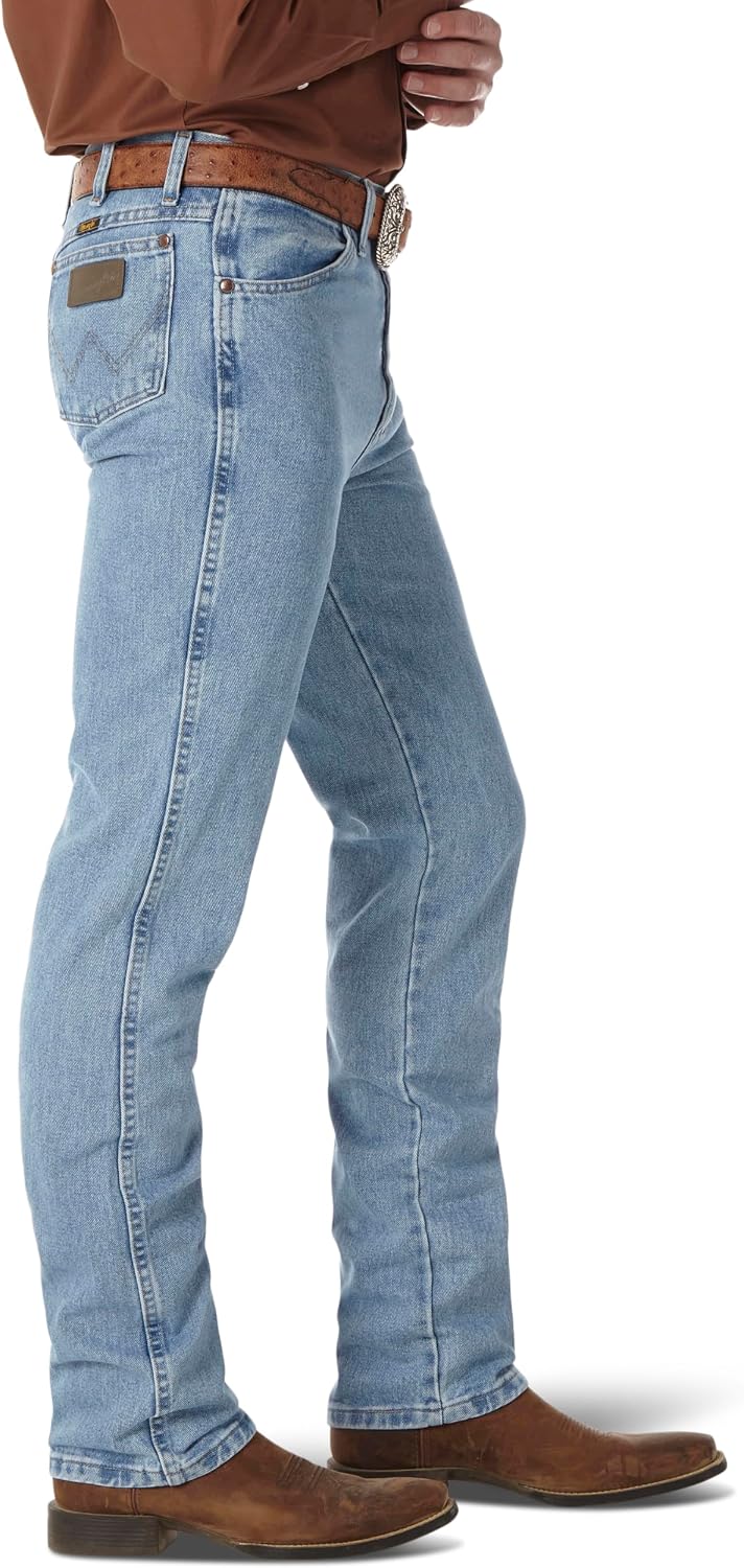 Detalle de Wrangler 0936 Cowboy Cut Slim Fit – męskie jeansy w stylu western
