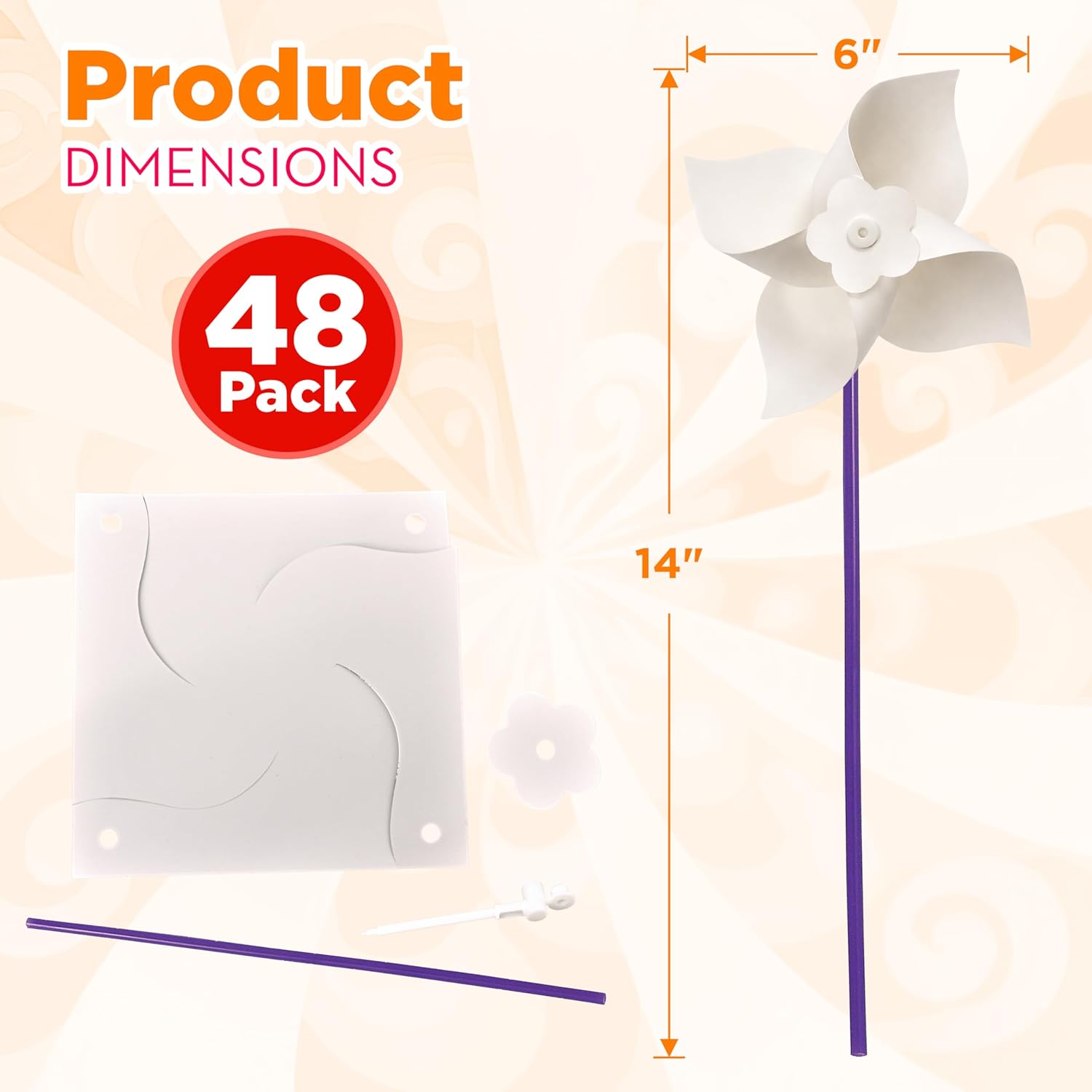 Detalle 2 de 4E's Novelty 24 DIY pinwheels craft kit