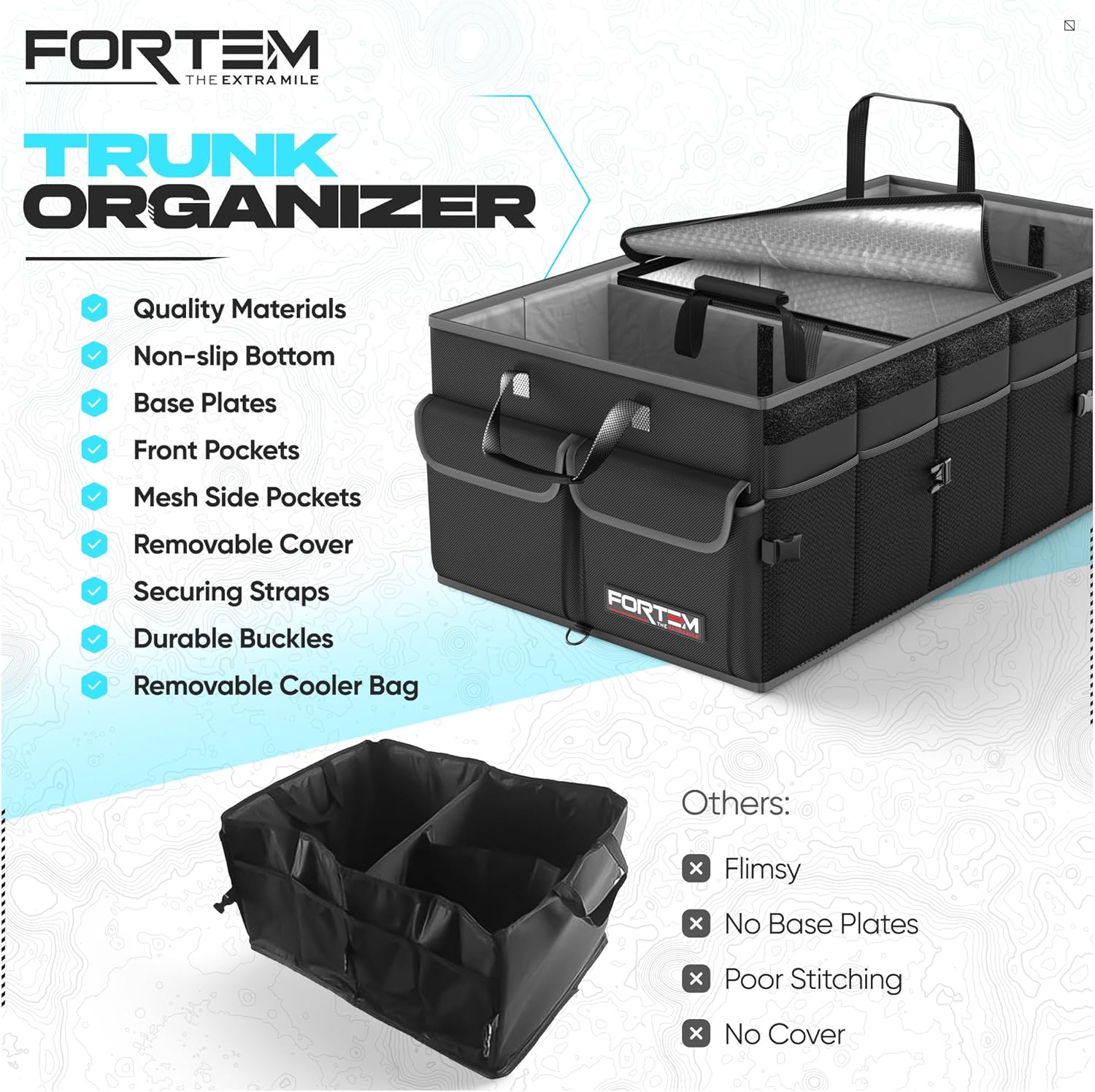 Thumbnail 6 de FORTEM Trunk Organizer 105L for SUV