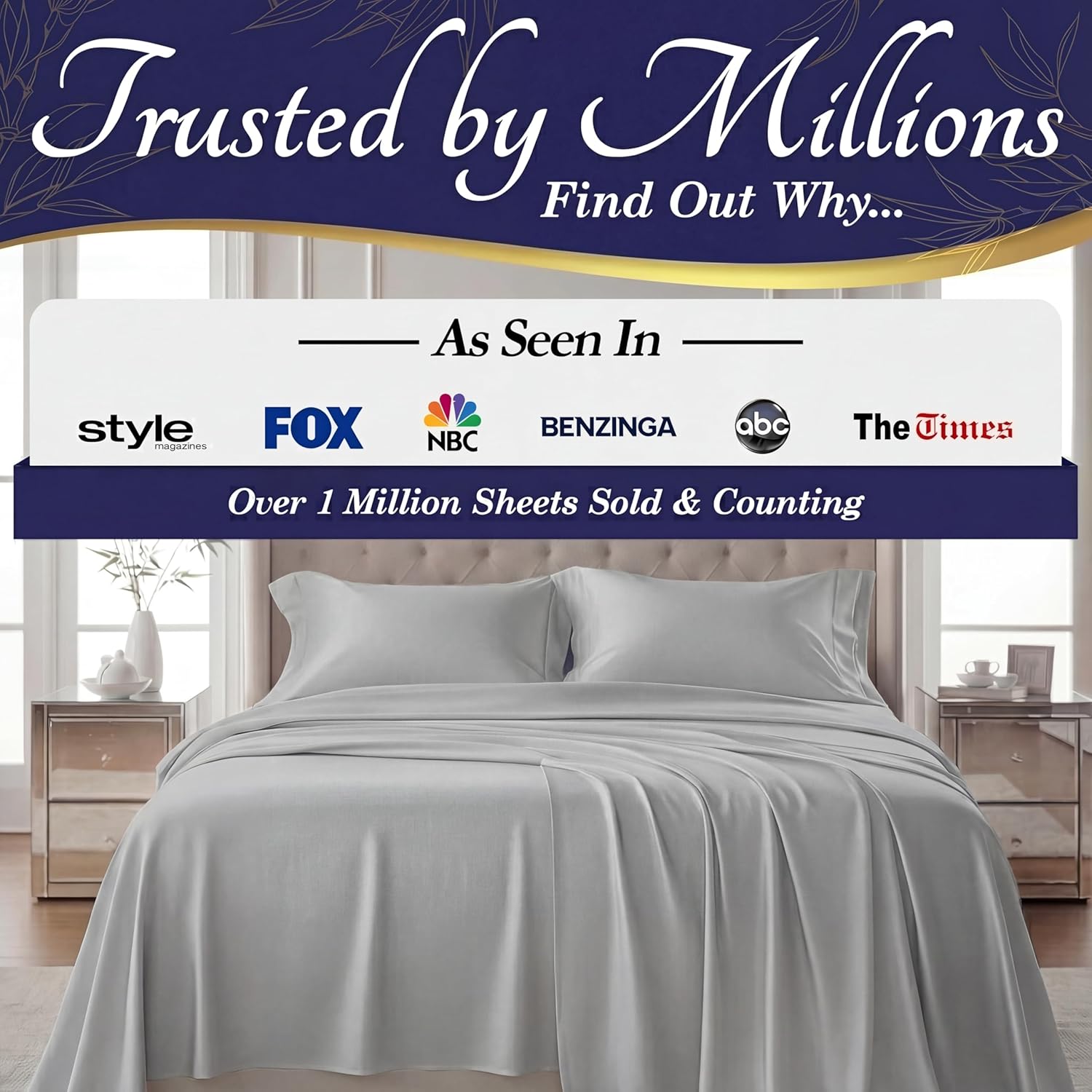 Thumbnail 3 de DECOLURE 100% Viscose Derived from Bamboo Sheets – King Size 4-Piece Set