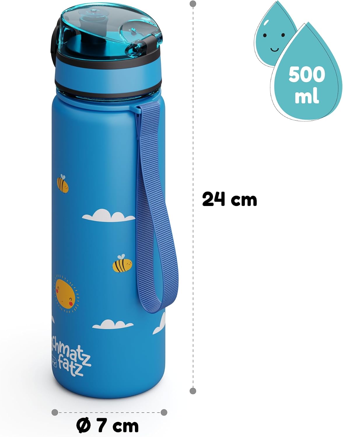 Thumbnail 6 de schmatzfatz Trinkflasche Kinder 500ml Auslaufsicher