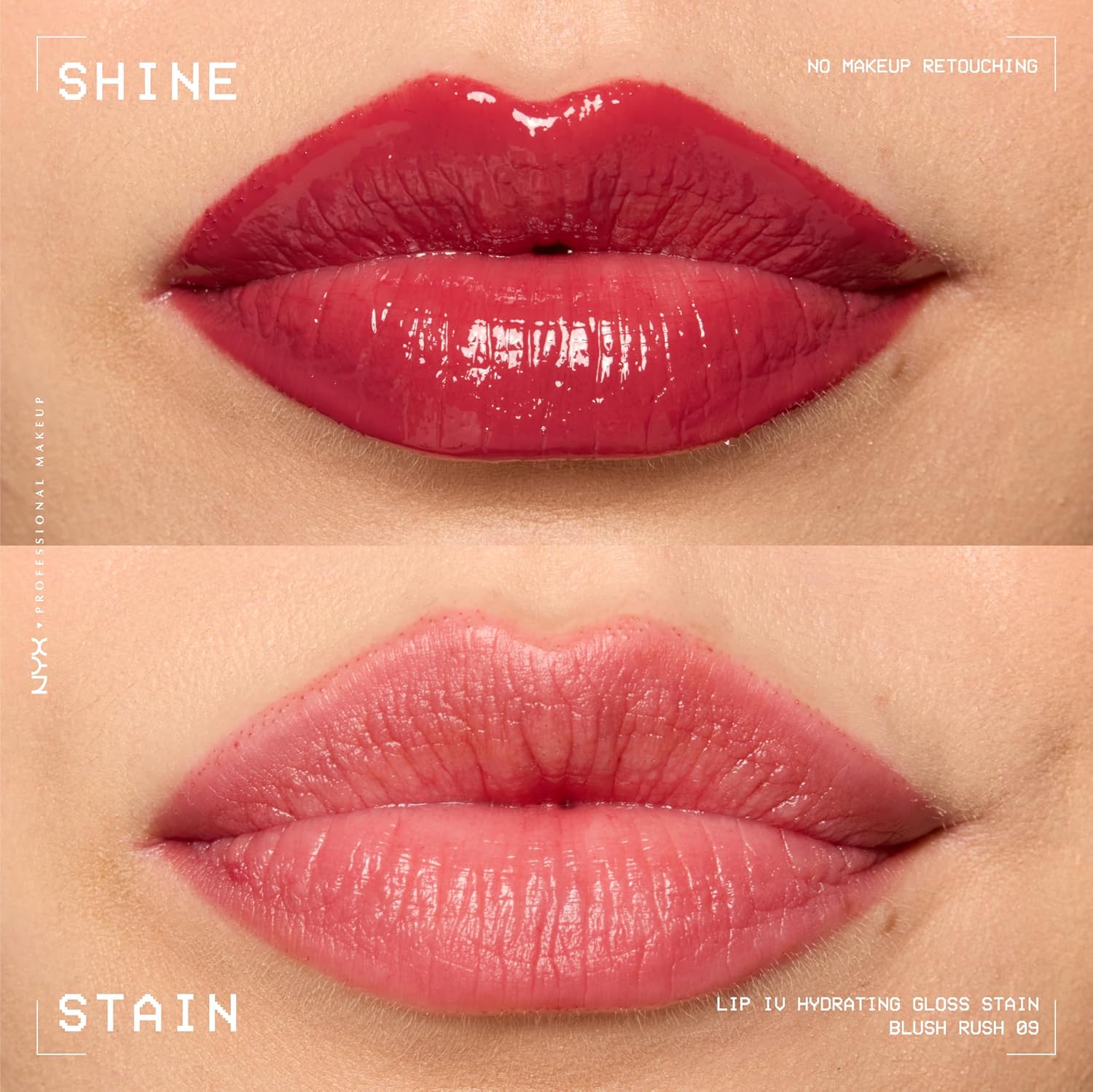 Thumbnail 2 de NYX Professional Makeup Gloss e Tinta Labbra Idratante 2in1 - 01 09 Blush Rush