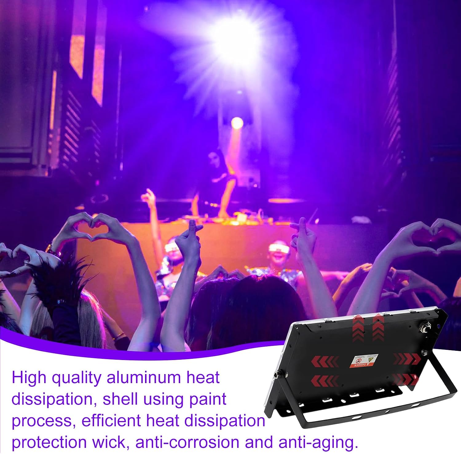 Thumbnail 2 de BAIFULAI LED Schwarzlicht Strahler, set van 2, 50 W, IP66 en UVA 395–400 nm