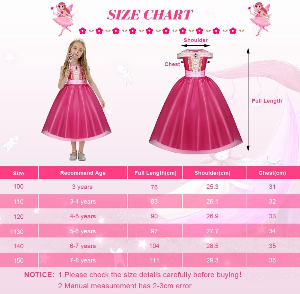 Thumbnail 4 de URAQT Princess Sleeping Beauty Dress 3-8 Y