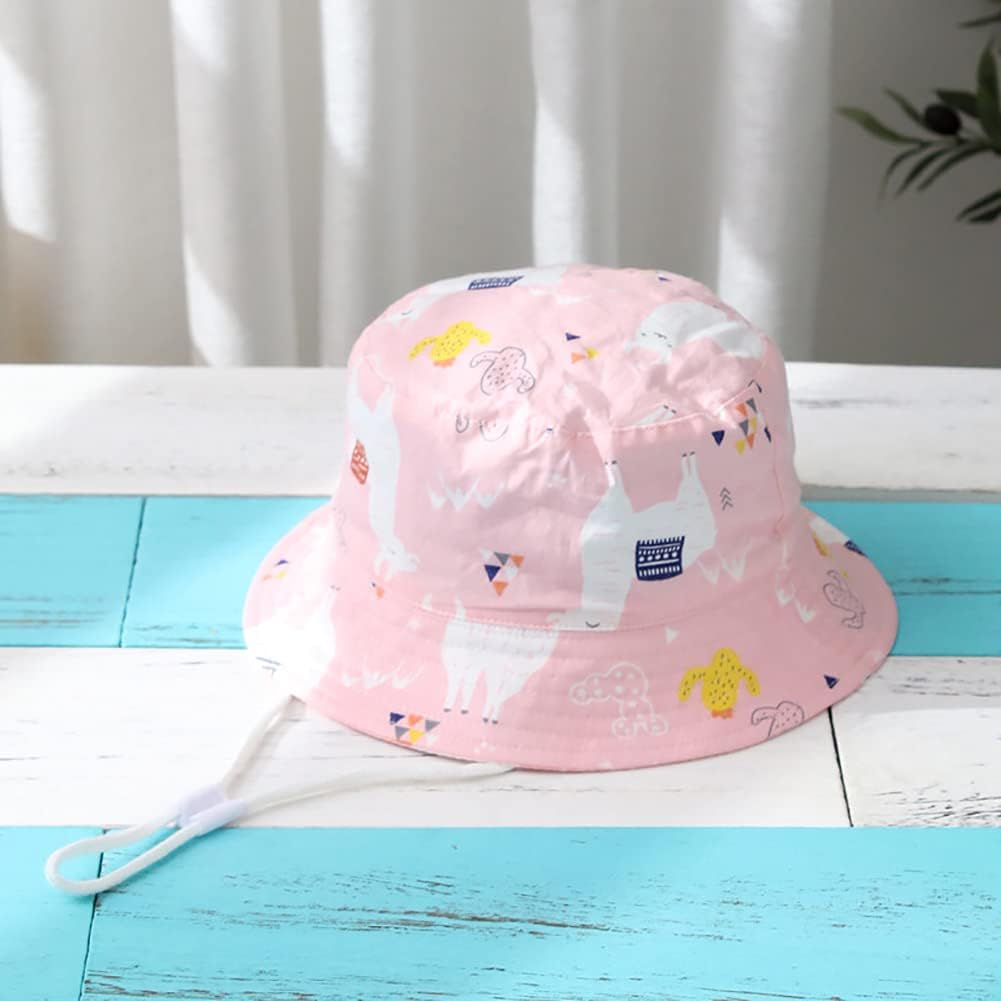 Detalle 2 de Malaxlx kids bucket sun hat (baby to 8 years) with cute printed wide brim