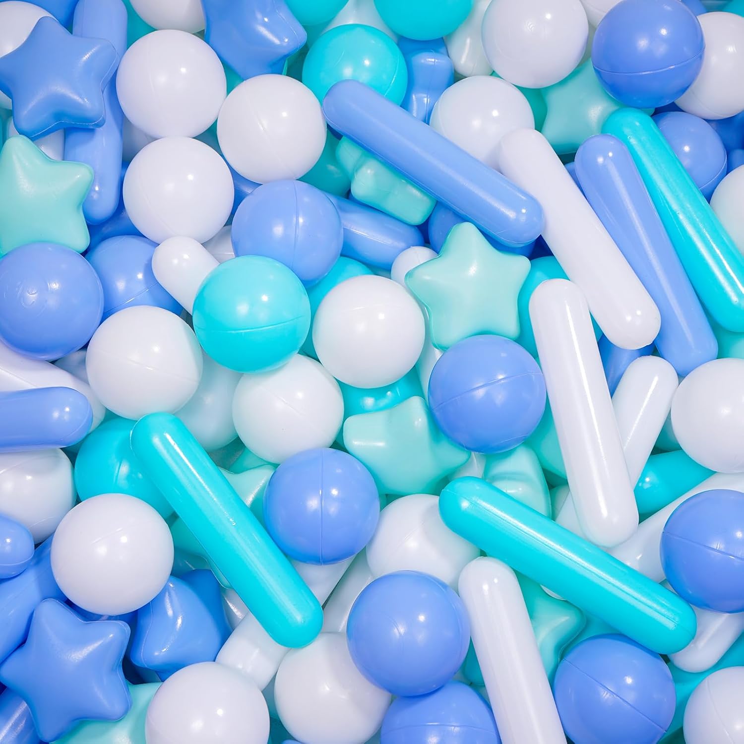 Detalle de MoonxHome Ball Pit Balls for Toddlers (BPA Free) — Crush Proof 2.15-inch Plastic Balls for Play Tents & Kiddie Pools