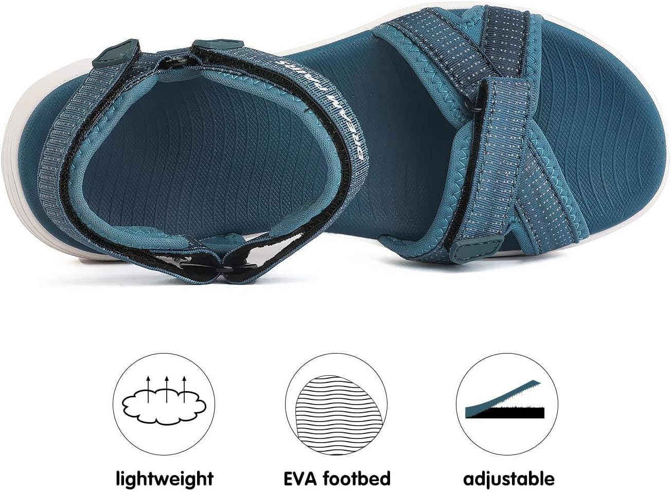 Detalle de DREAM PAIRS Sandali Sportivi da Donna con Plantare EVA: leggerezza, comfort e supporto per outdoor