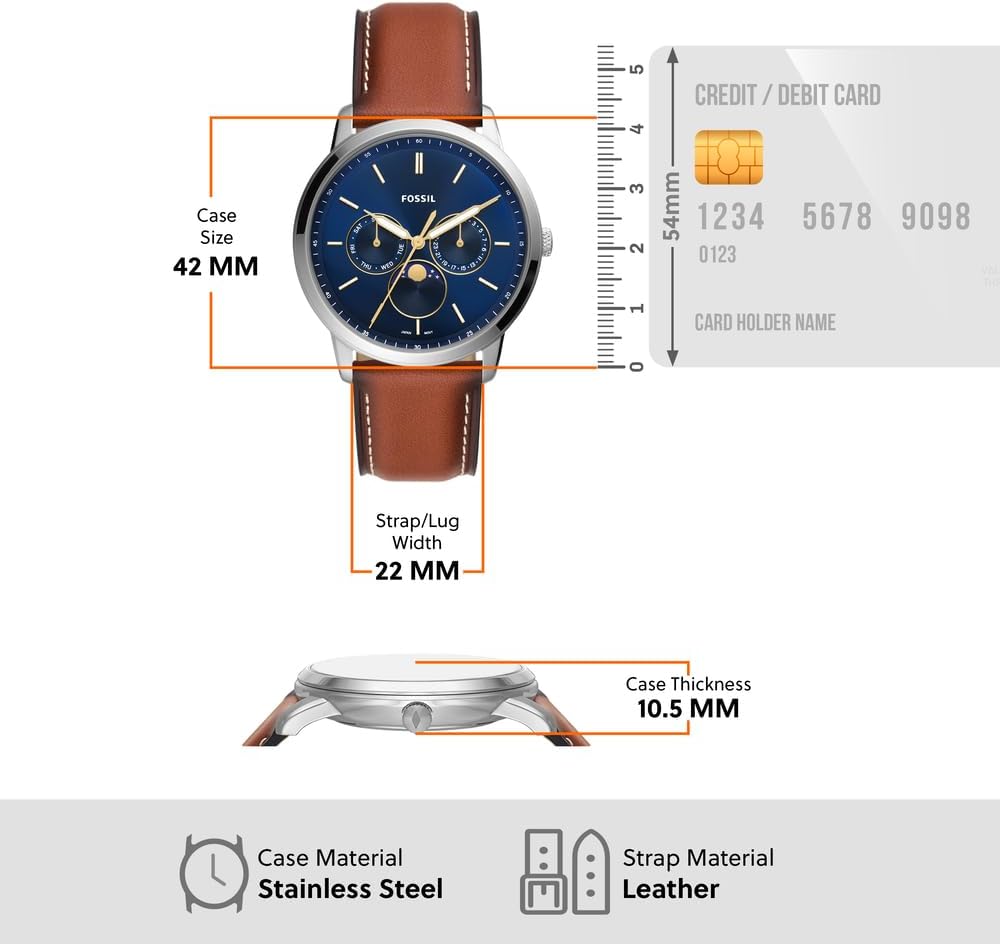 Thumbnail 5 de Fossil NEUTRA FS5903: Orologio da polso con luna e cassa 42 mm in acciaio
