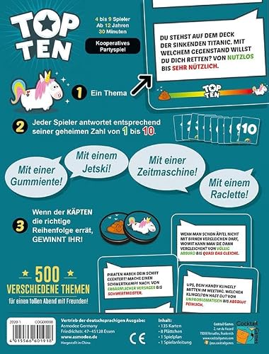 Thumbnail 6 de Top Ten – Asmodee: Partyspiel, Nominiert zum Spiel des Jahres 2022