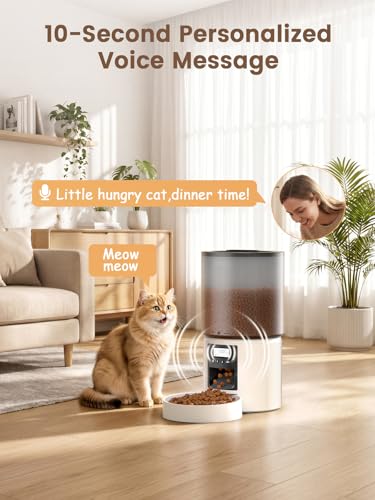 Detalle de PETVION 4L Comedero Automático para Gatos y Perros | Alimentación programable y fuente dual