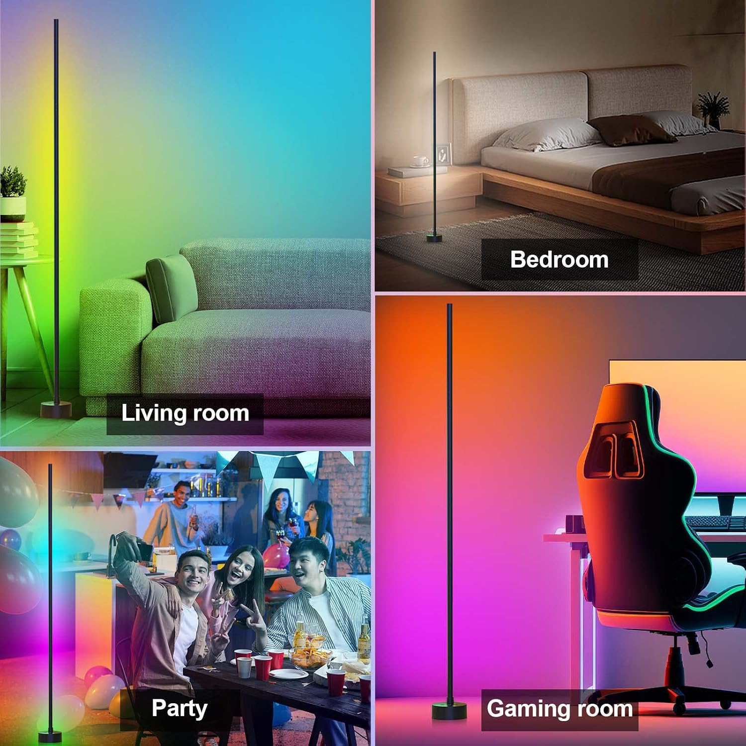 Thumbnail 6 de Miortior Corner Floor Lamp 16M RGB colors