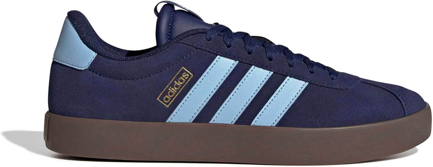 Thumbnail 1 de adidas Hombre VL Court 3.0 en piel con amortiguación y suela vulcanizada (Dark Blue/Clear Sky/Gold Met.)