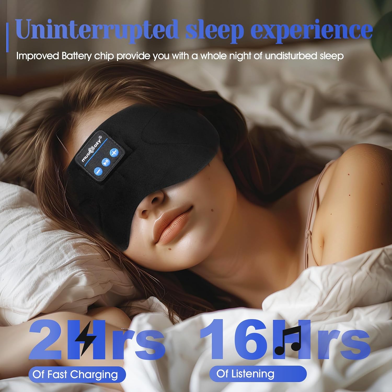 Detalle de Musicozy Sleep Mask Headphones 100% Blackout