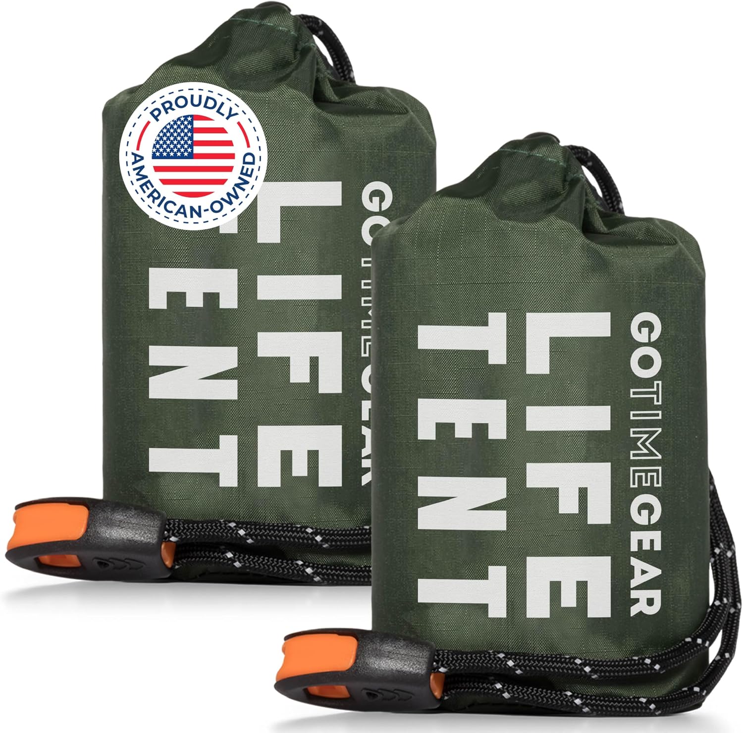 Detalle de Go Time Gear HU-XI-6 2-Person Mylar Emergency Tent with Paracord