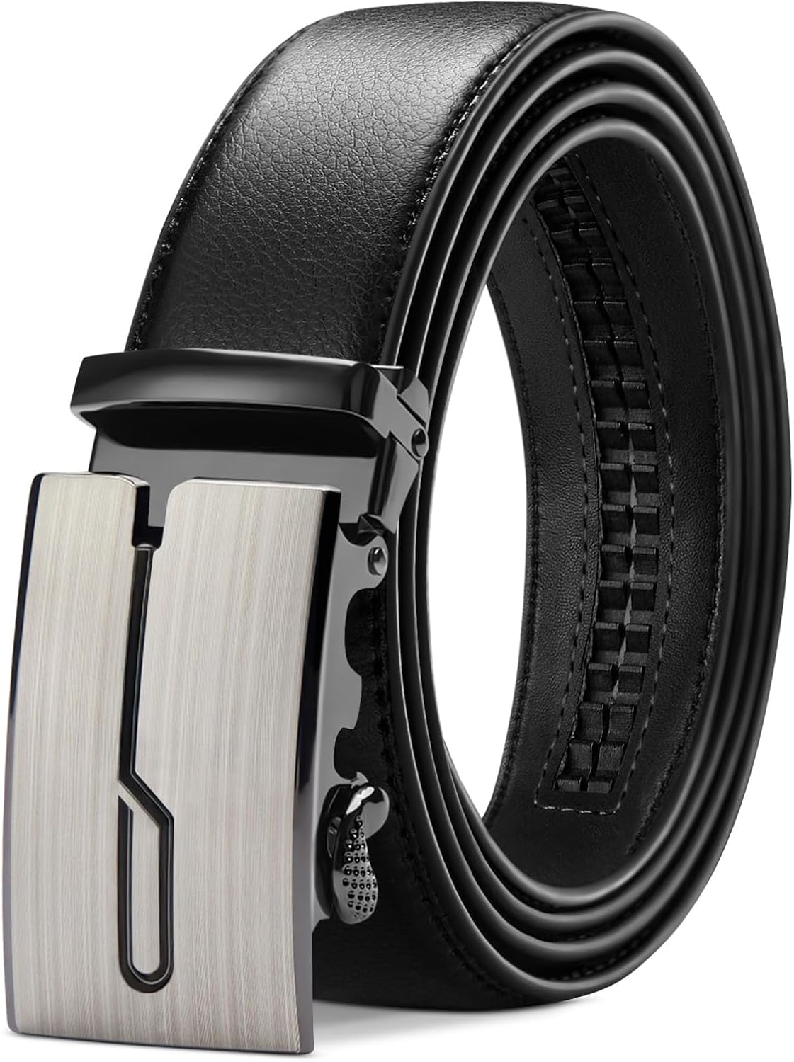 Detalle de TANGCHAO Gürtel Herren – Automatik Ratsche mit 5-mm Feineinstellung, 35 mm Breite